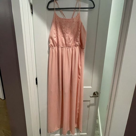No Boundaries Pink Dress women's juniors summer maxi Size 15/17 - Picture 2 of 8